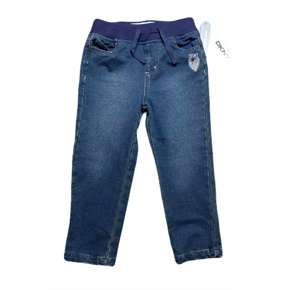 DKNY Knit Denim Dark Blue Jeans w/ Stretchy Waistband Girl’s‎ 6